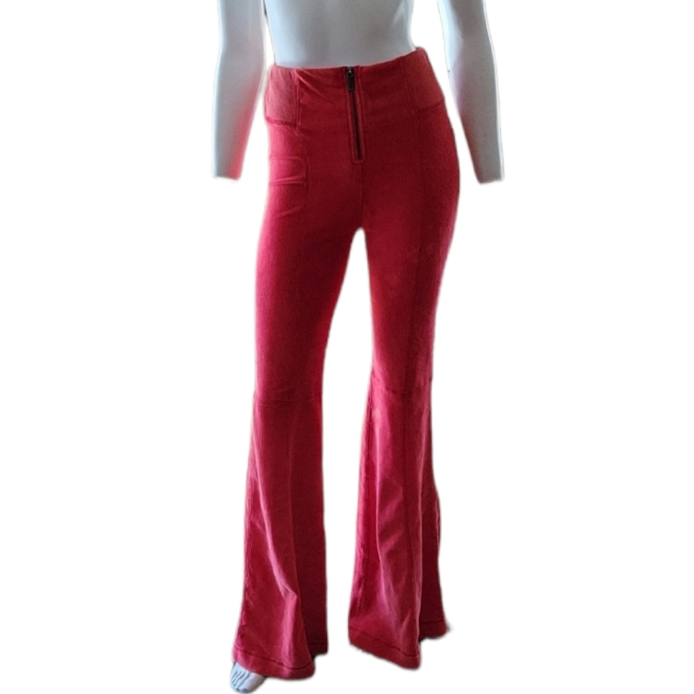 Free People movement just lodgin velour flare pants